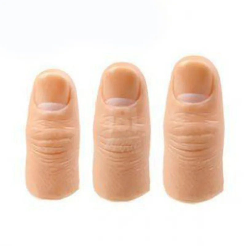 Silicone imitation fake finger covers can be customized for the ring index finger, middle finger, big middle