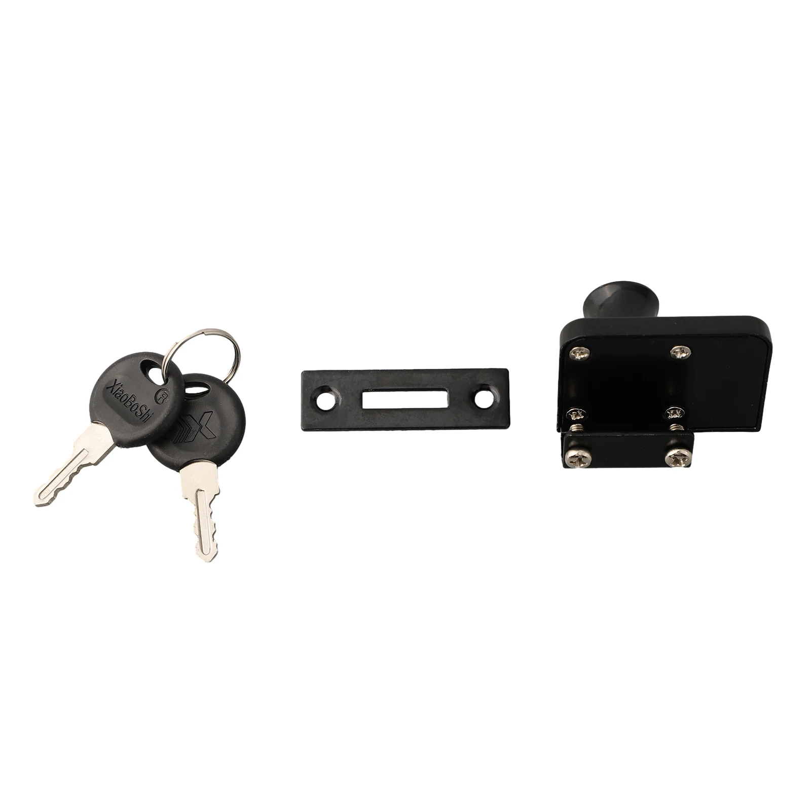 Showcase Lock for Dual Rotating Glass Doors, Premium Zinc Alloy, Easy to Install, Fits 5 8mm Thick Glass, Ensures Security
