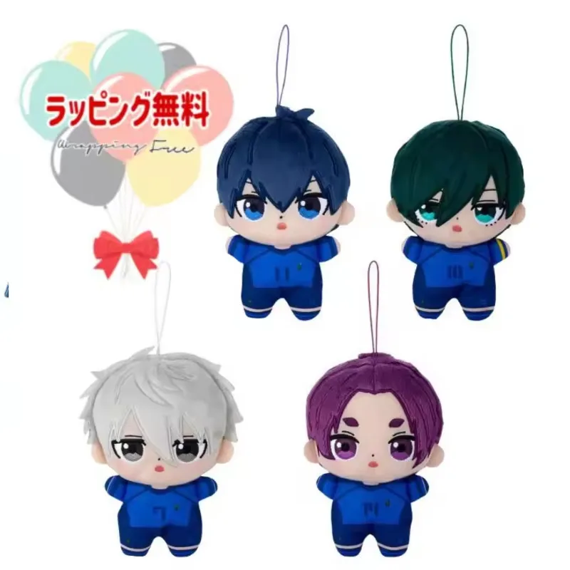 อะนิเมะสีฟ้าล็อค Rin Itoshi Mikage Reo คอสเพลย์หุ่นตุ๊กตาผ้าฝ้าย Maumet Kunigami Rensuke ตุ๊กตาสัตว์ Widget พวงกุญแจจี้