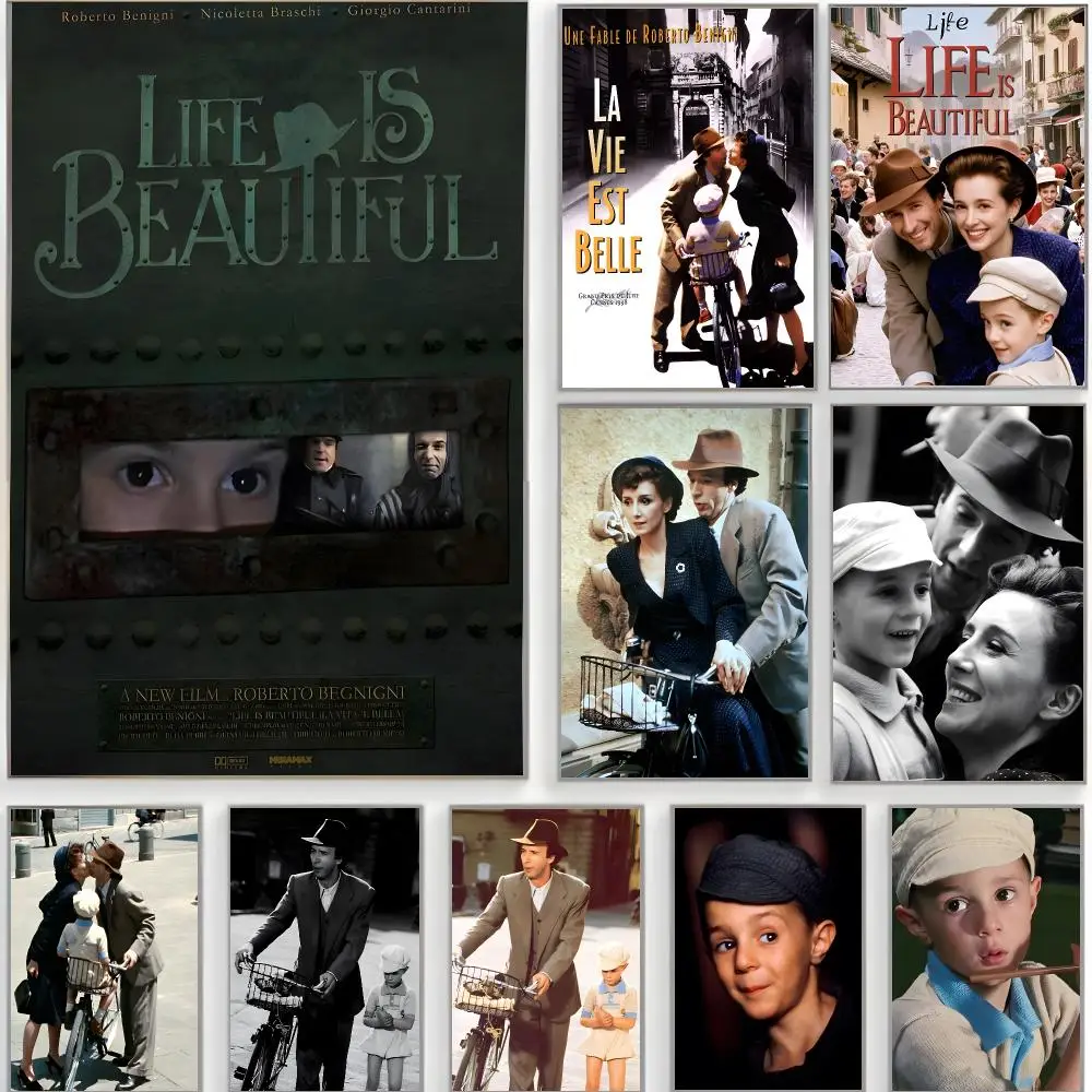 emotional drama l-life is beautiful Poster Classic Wall Art  Home Decor  Peel and Stick Unframed