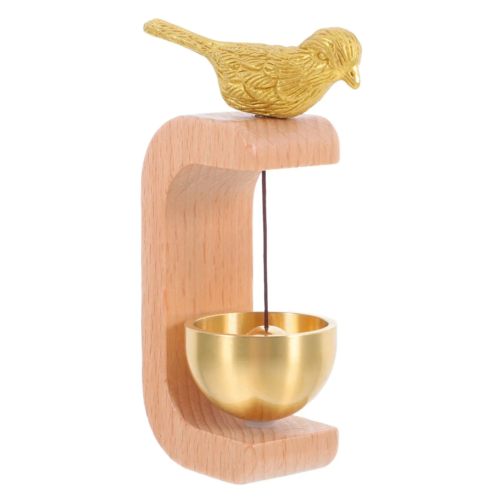 Brass Door Bell Magnetic Decorative Backyard Wood Chime Refrigerator Wooden Room