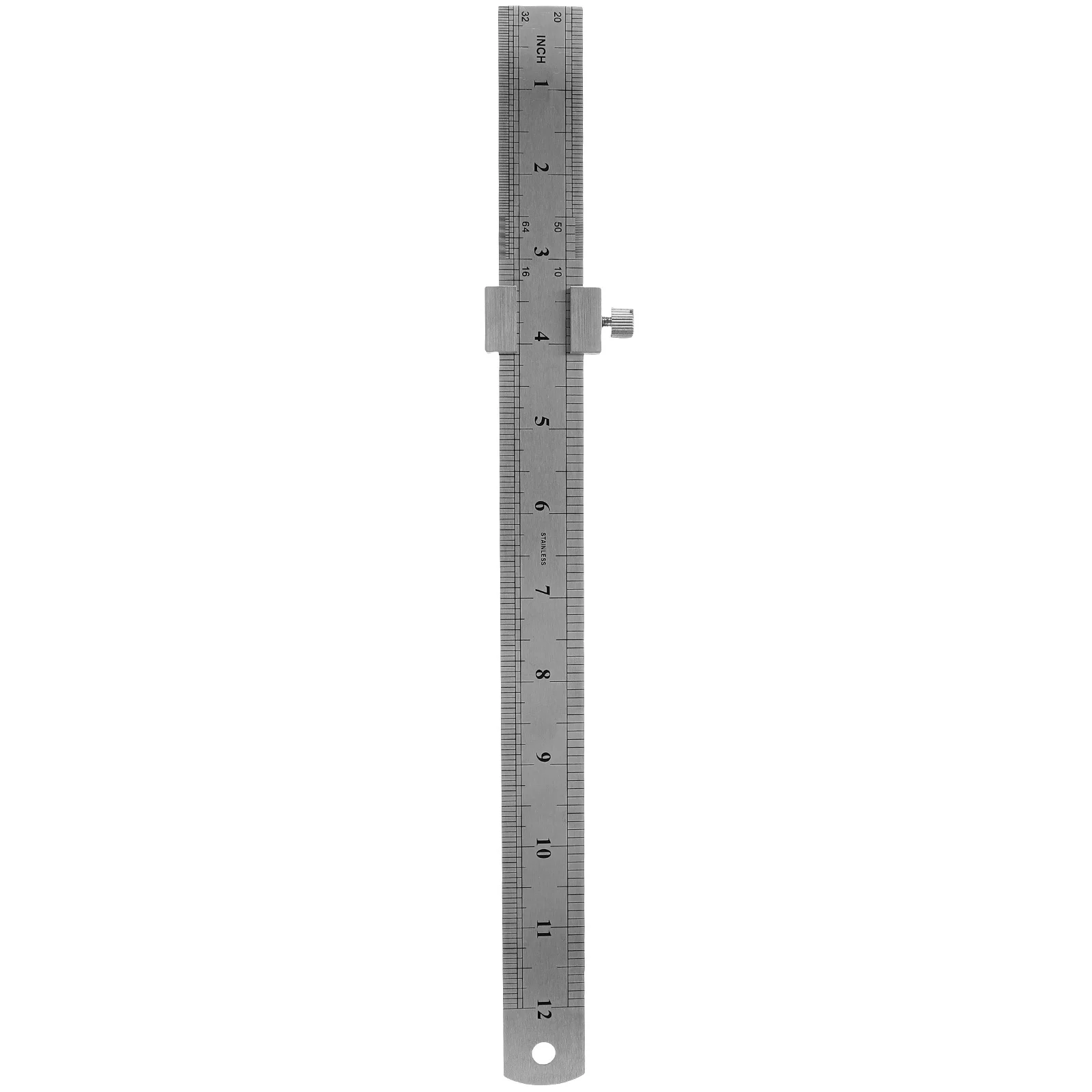 1Set Thickened Stainless Steel Ruler Metal Measuring Tool for Engineers Carpenters Architects Precision Sliding