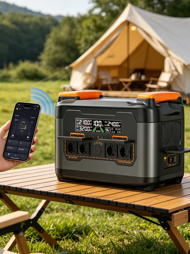 [Versand aus Europa] Newsmy S2400 Tragbare Powerstation 220V Nennspannung 2048Wh Kapazität LiFePO4-Batterie mit 4000+ Zyklen 1800W Nennleistung 13 Ausgangsanschlüsse Intelligentes HD-LCD-Display