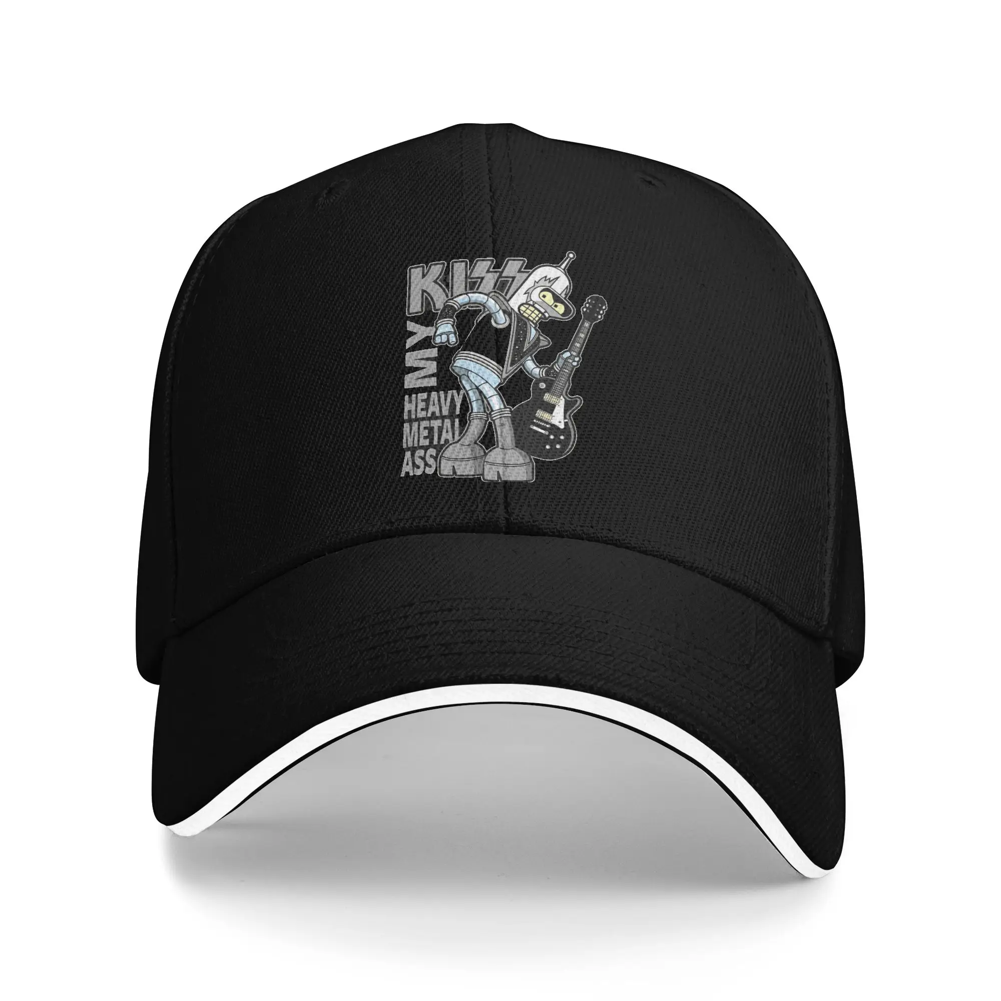 Futuramas Sandwich Caps  , Hip-Hop Baseball Cap Snapback Caps Kiss My Heavy Metal Ass Trucker Hat Breathable Racing Cap Washable