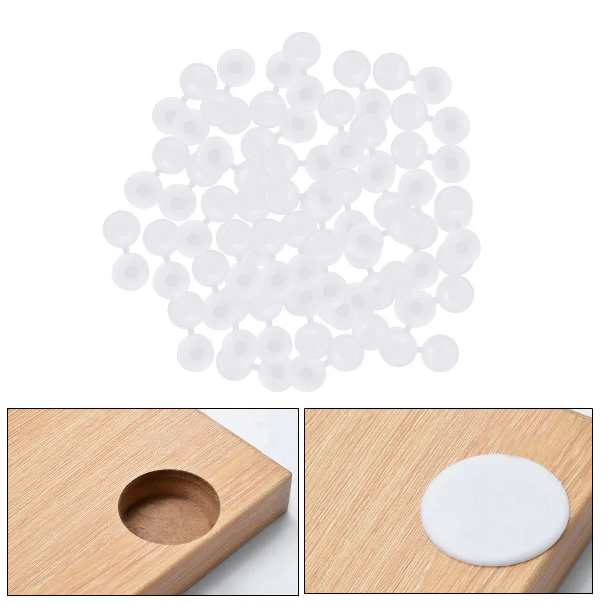 

50pcs Screw Hole Cover Roofing Plastic Caps For Square-X Screws Protection Cover White Fastener Hardware Protect Caps