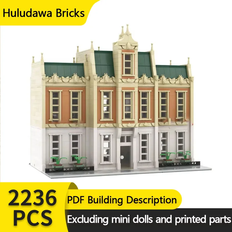 Popular Street View Model MOC Building Bricks Diplomatic Office Modular Technology Gifts Holiday Assemble Children Toys Suit