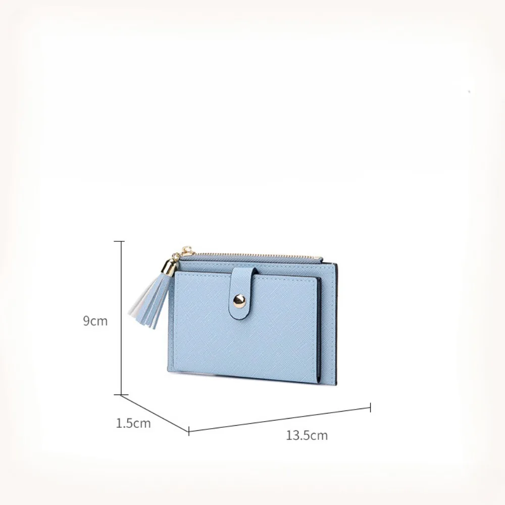 2023 Solid Color Card Bag Women's Minimalist Short Wallet Multi Card Slots Wallet Business Card Holder for Female