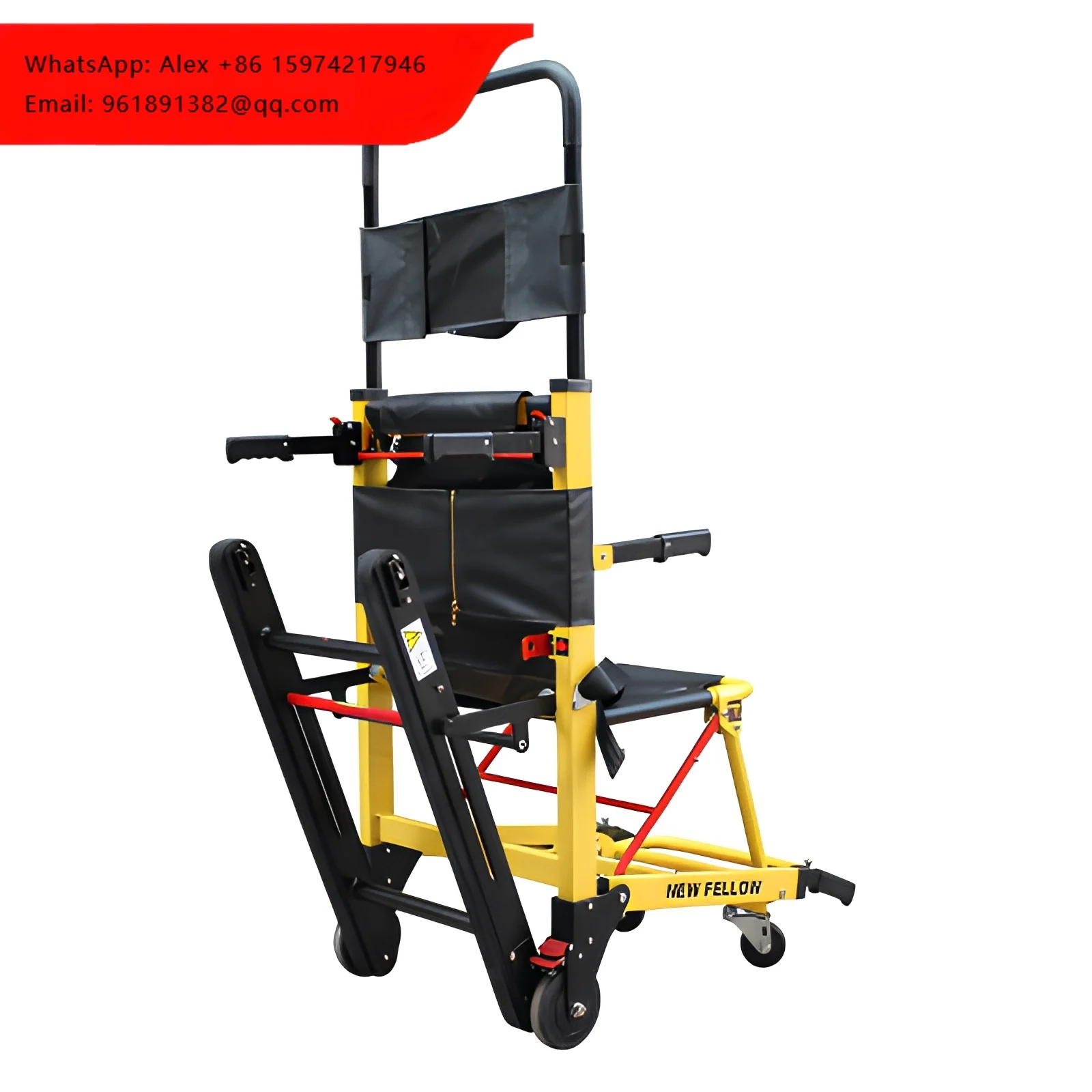 

Manual Medical Stair Climbing Wheelchair Load 350 Lb Yellow CE Certified Sale