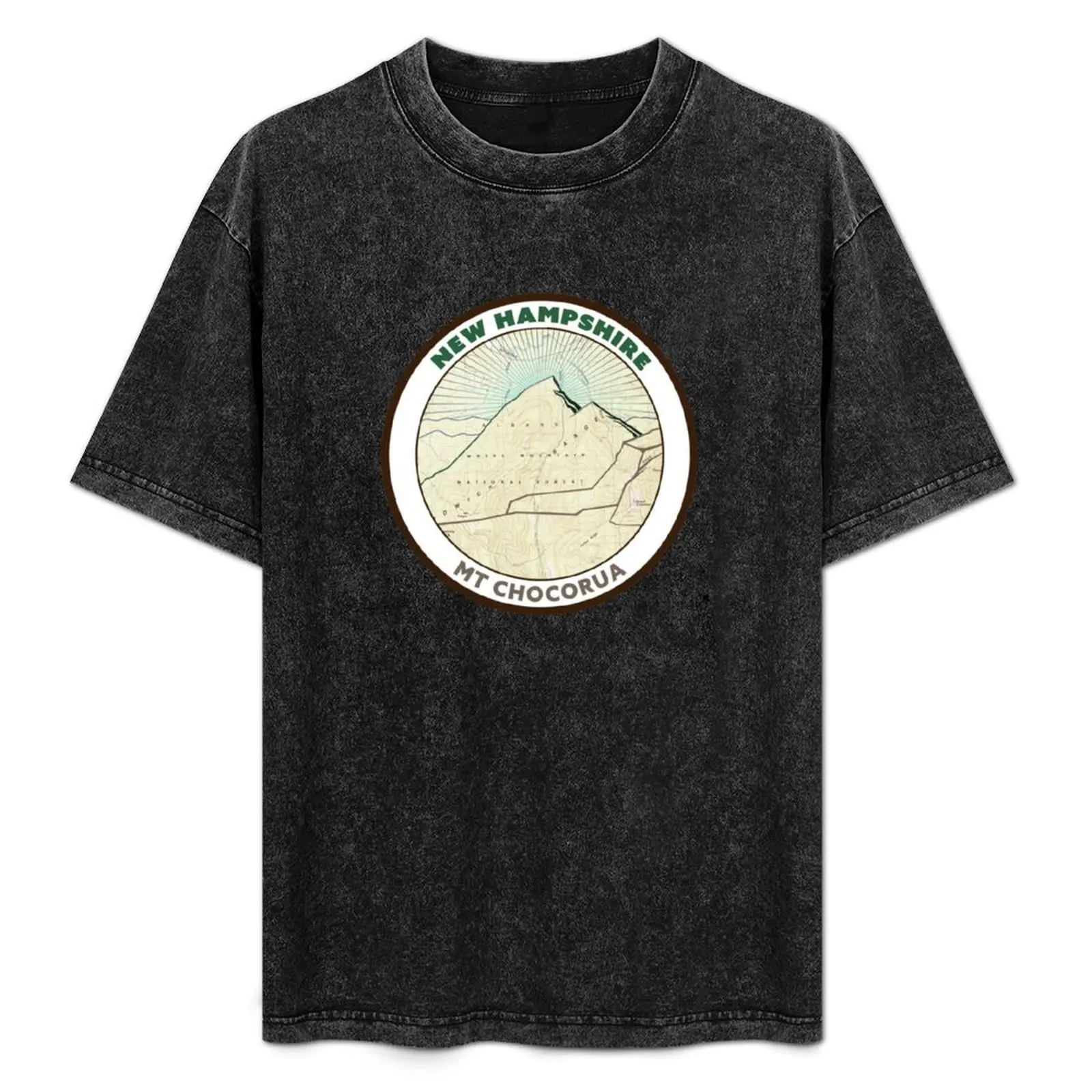 Map Design - New Hampshire Mt Chocorua T-Shirt Lightweight Hiking T-Shirt