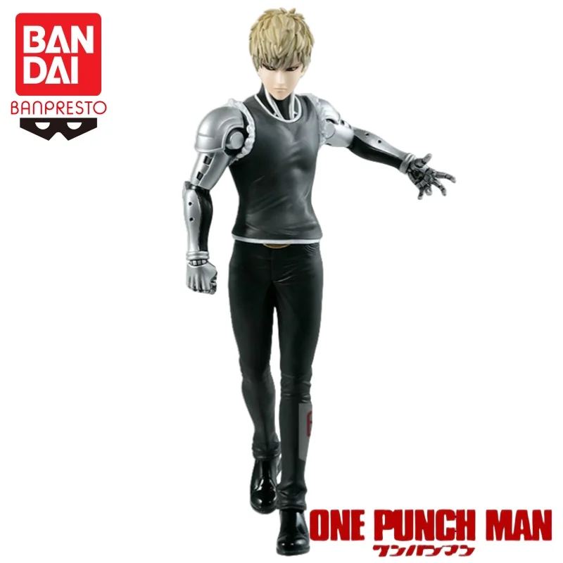 В наличии Bandai Original Banpresto One Punch Man Genos, экшн-фигурка, модель куклы, новая коробка, персонажи аниме, игрушки, гараж