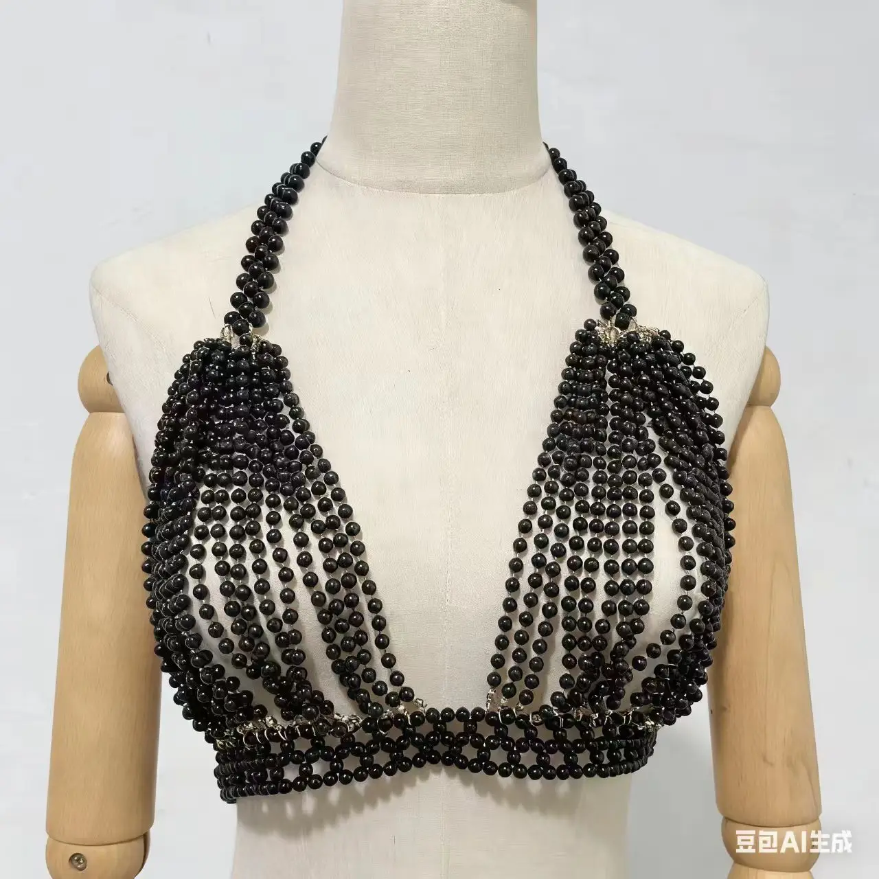 Exaggerated Pearl Ladies Bodysuit Necklace European And American Style Personalized Underwear Body Chain Jewelry