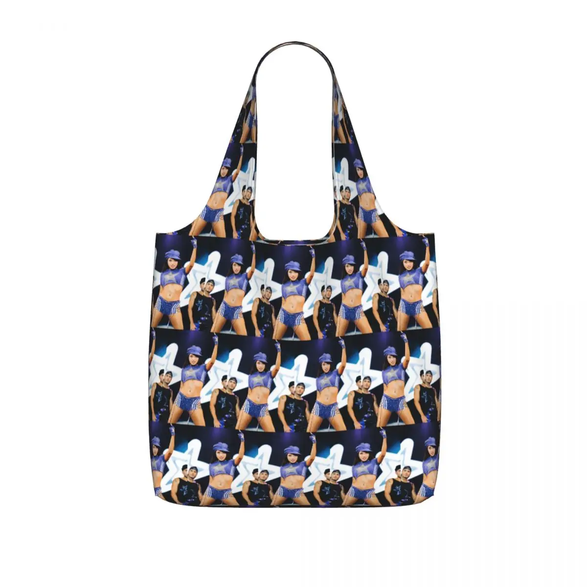 Singer Emilia Mernes Cover Emilia Mp3 Shopping Tote Bag Canvas Large Capacity Shoulder Bags Shopper Grocery Handbag for Women