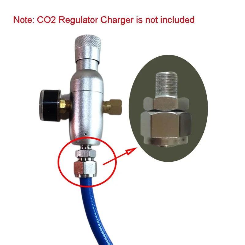 

CO2 Regulator Charger, Kegging Charger Connector For Homebrew,Easy to Solve CO2 Supply Problem (Price not include CO2 Charger!)