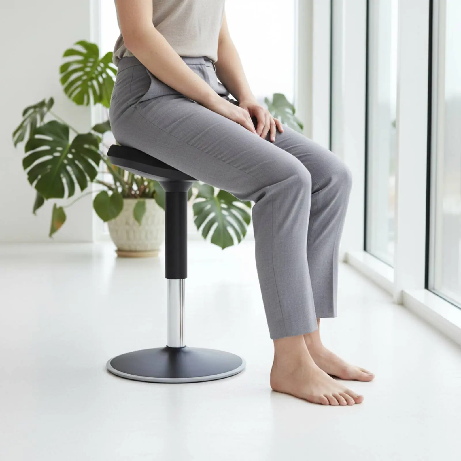 Picture 5: Saddle Stool Comfortable Long Sitting Saddle Seat Stool for Office, Home