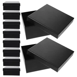 10Pcs Square Shape Gift Boxes Wedding Party Paper Case Candy Box Packaging Container Thicken Reusable Empty Boxes For S Day
