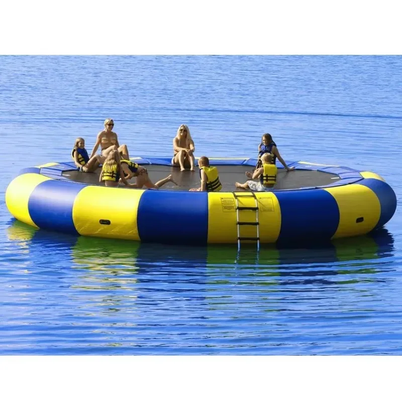 Inflatable Water Play Equipment Floating Trampoline Water Aqua Jumping Bed Inflatable Trampoline
