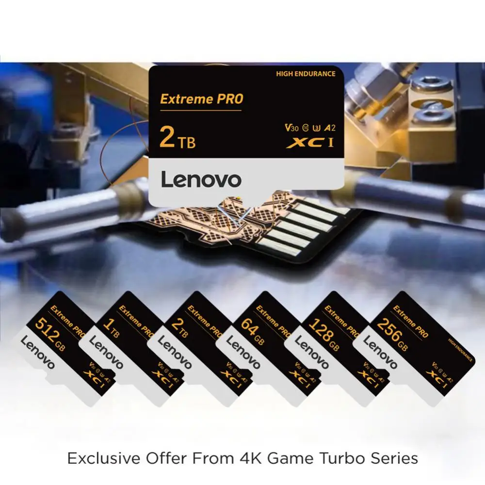 Lenovo-Carte mémoire haute vitesse pour Nintendo Switch, Mini carte SD, Micro TF, 128 Go, 512 Go, 256 Go, Classe 10, V30, 1 To