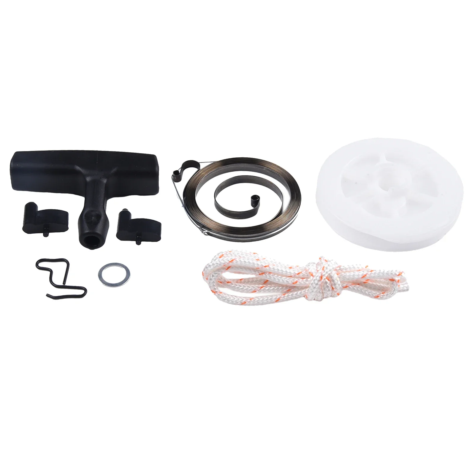 Engine Recoil starter Accessories Parts Tool Replacement Set Rewind Handle Rope Pulley Spring Kit 034 036 044 046