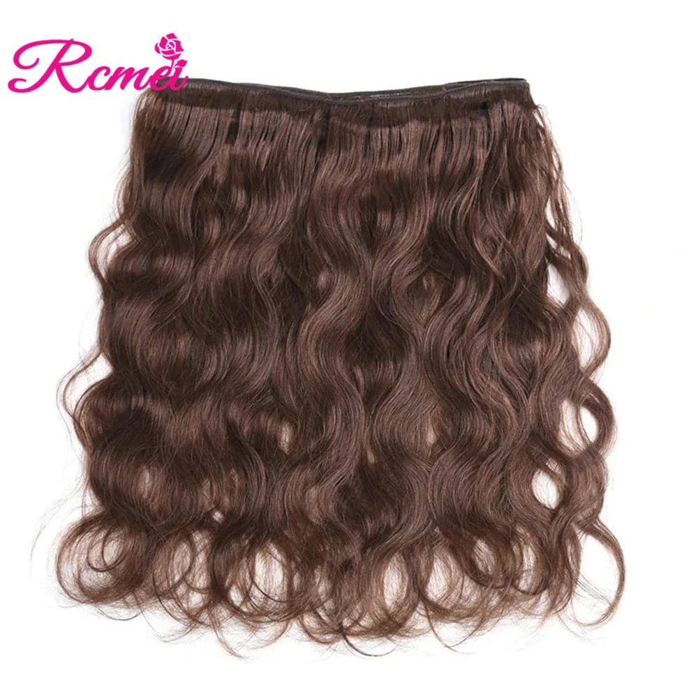 4 # перуанские волнистые пучки волос 10A волнистые человеческие волосы пучки 10-32 дюйма шоколадно-коричневые человеческие волосы для наращивания