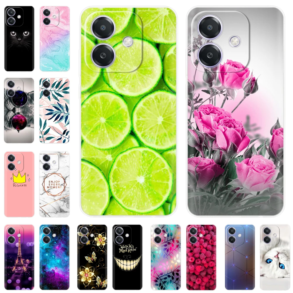 For Oppo A3x A3 4G 5G Case CPH2669 Flowers Painted Cover Shockproof Phone Case For Oppo A3x OppoA3 OppoA3x Soft TPU Fundas Coque