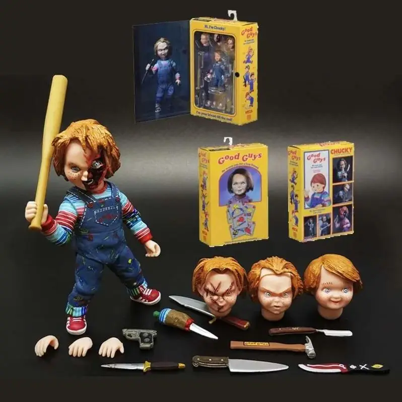 Neca Chucky Good Guys Action Figure He Wants You Be A Best Friend Child's Play Ultimate Collectible Figure Toys Doll Gift 12cm