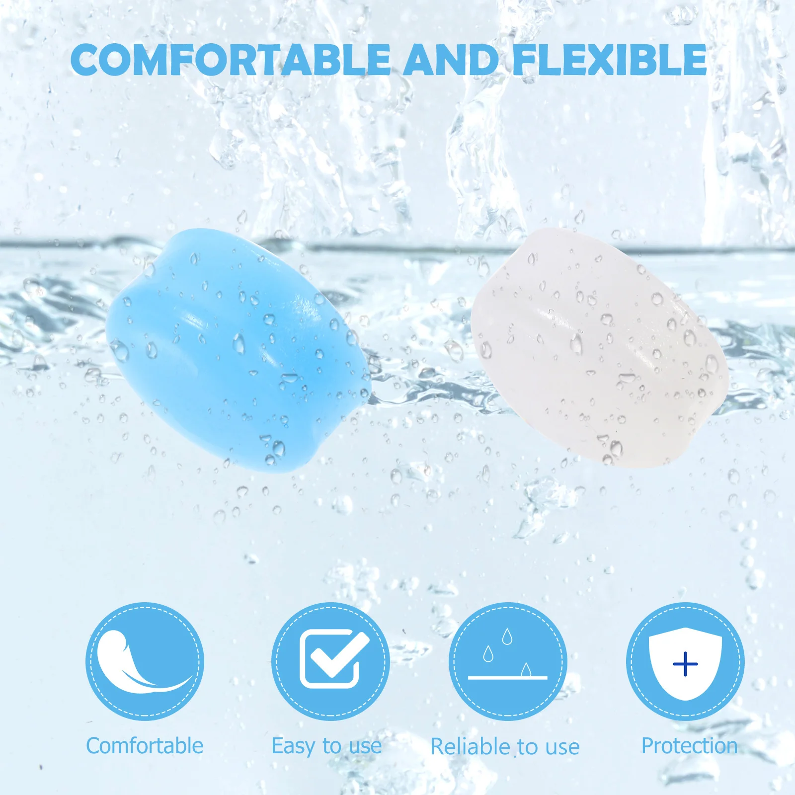 

24Pcs Silicone Earplugs Supple and Lightweight Noise Reduction Earplugs for Sleeping Flying Studying Working Sound Blocking