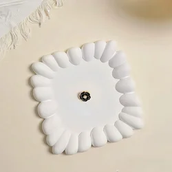Big Bubble Edge Gypsum Tray Silicone Mold Handmade Epoxy Resin Coaster Decktop Decoration Molds Oval Square Round Mould