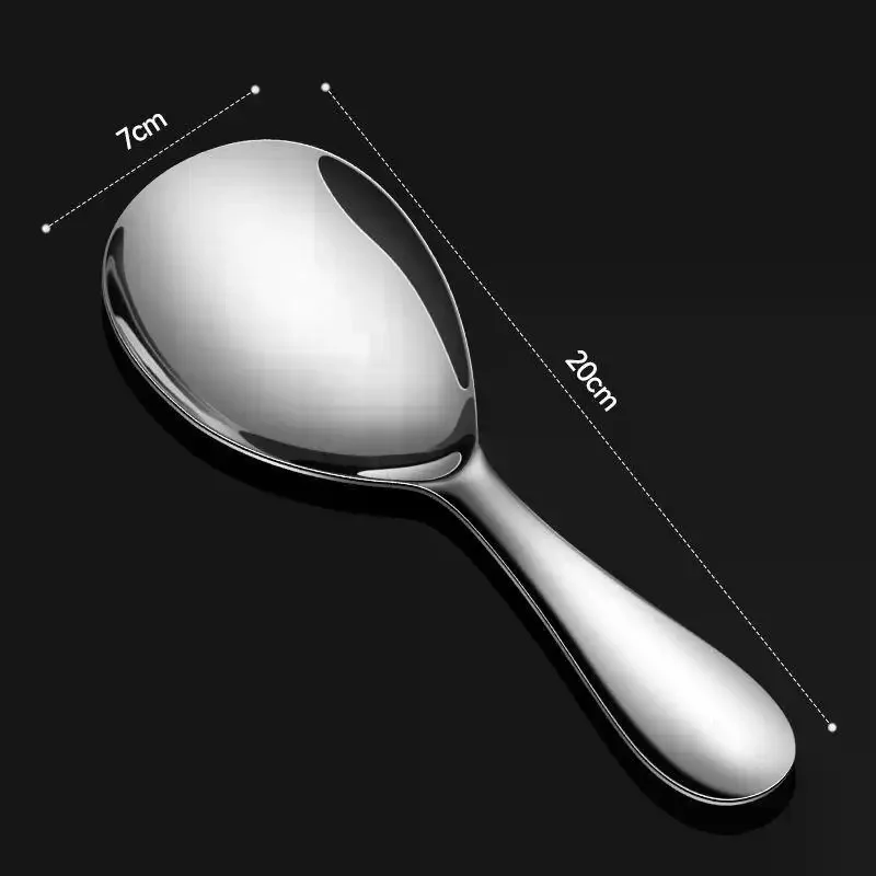 1/2Pcs Japanese Style Long Handle Rice Cooker Spatula Buffet Serving Scoop Thicken Stainless Steel Rice Spoon Kitchen Utensils