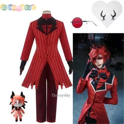 ALASTOR Adult Costume Single-Glasses Couples Men's Cosplay Carnival Clothing Women Halloween Woman Girls Costumes Kid Adult Sexy