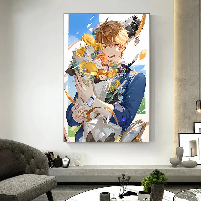 Romance Detective Gacha Game Tears of Themis Poster Artem Wing Marius Von Hagen Luke Pearce Anime Canvas Painting Home Decor