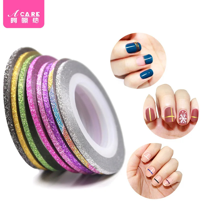 

DX01/Nail Decoration Line/A1PQ0-Easy to Use Metallic Yarn Line Stickers Painted Metal Wire French Frosted Decoration