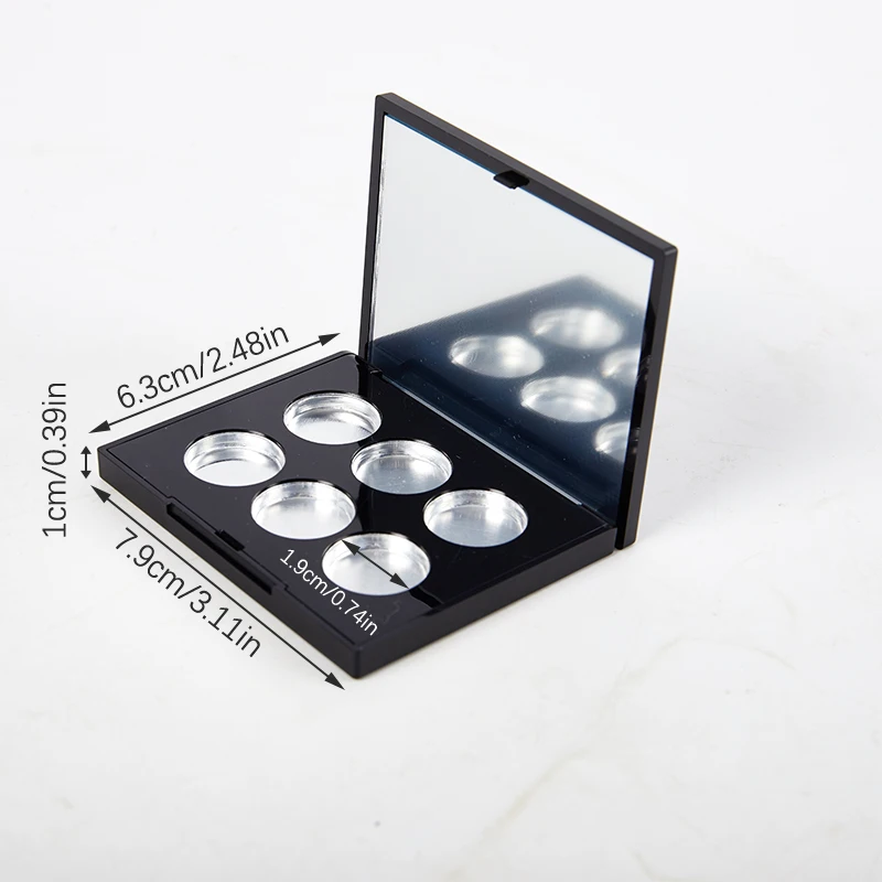 6 Grids  Empty Eyeshadow Palette Eye Makeup Storage Dish For Women Girls Makeup Beginners DIY Eye Shadow Storage Box Tool