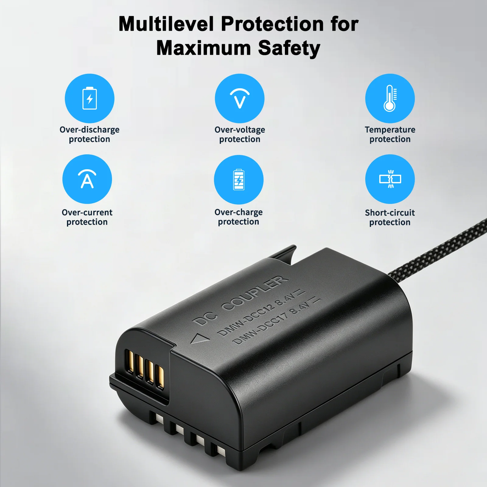 DMW-DCC12 DMW-DCC17 DC COUPLER DMW-BLK22 Dummy Battery for Panasonic LUMIX S5 Mark II S5 IIX GH5 Mark II GH3 GH6 GH5S G9 S5K