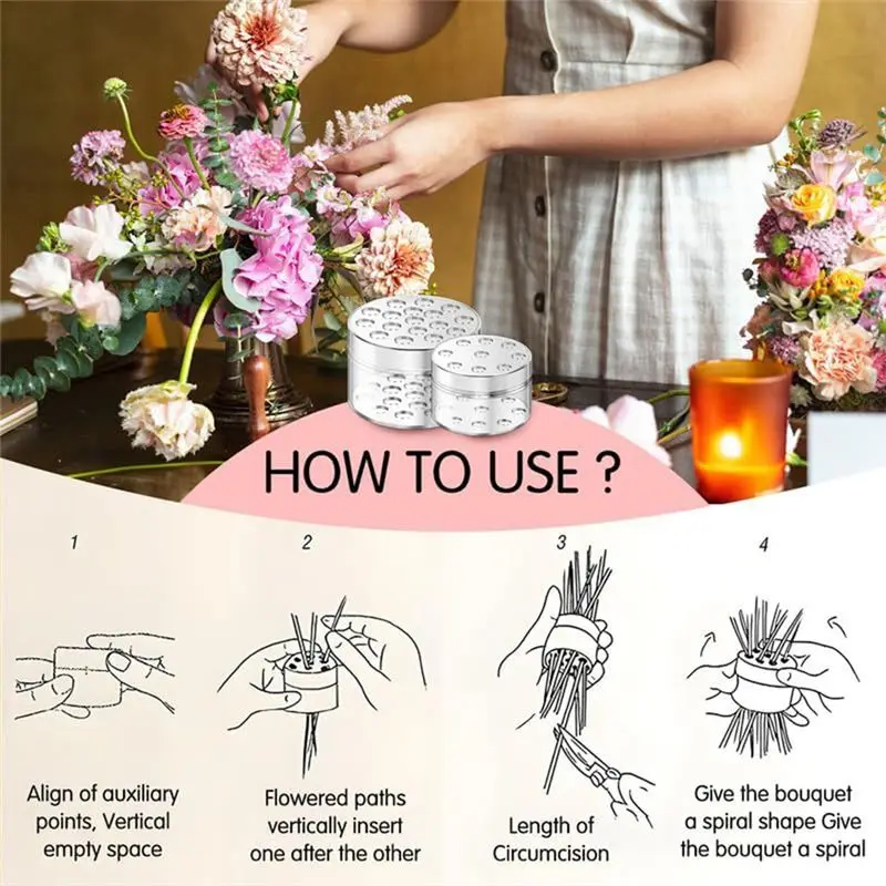 ABMO Spiralny stojak na kwiaty, uchwyt na łodygi kwiatowe, akcesoria do samodzielnego aranżowania kwiatów