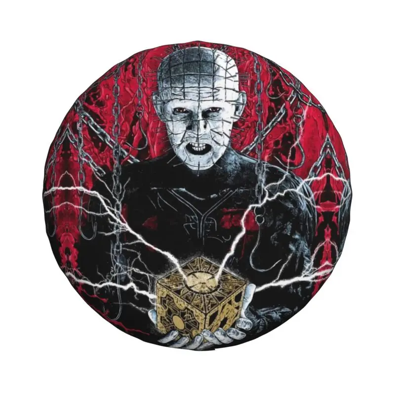 Custom Hellraiser Spare Tire Cover for Honda CRV Jeep RV SUV 4WD 4x4 Halloween Horror Movie Car Wheel Protector Covers