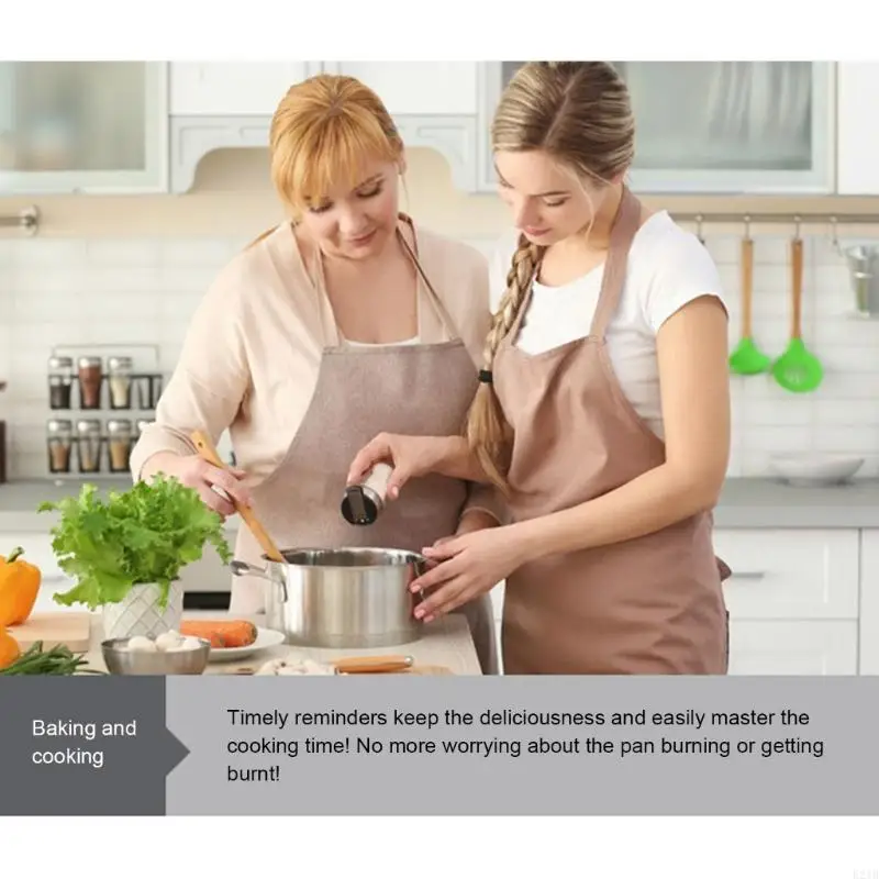 Rechargeable Visual Timer Flipping Activations Timer Small Kitchen Timers Plastic Texture Suitable for Cooking Work and Study 
