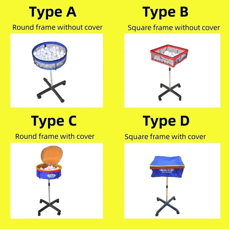 Professional Table Tennis Collecter Capacity Collect 250 Pcs Moving Multi-ball Storage Basin Adjustable Height And Eazy To Move