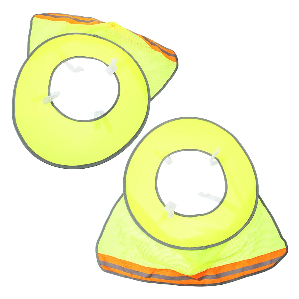 

2pcs Construction Hard Hat Sun Shade Visor Mesh Curtain UV Protection Outdoor Work Travel Labor Safety Accessories
