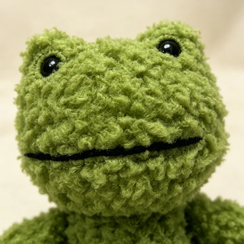 Kawaii Green Frog Plush Keychain Soft Fluffy Stuffed Animal Toy Mini Frog Doll for Kids Backpack Purse Charm Bag Pendant Birthday Gift view 2