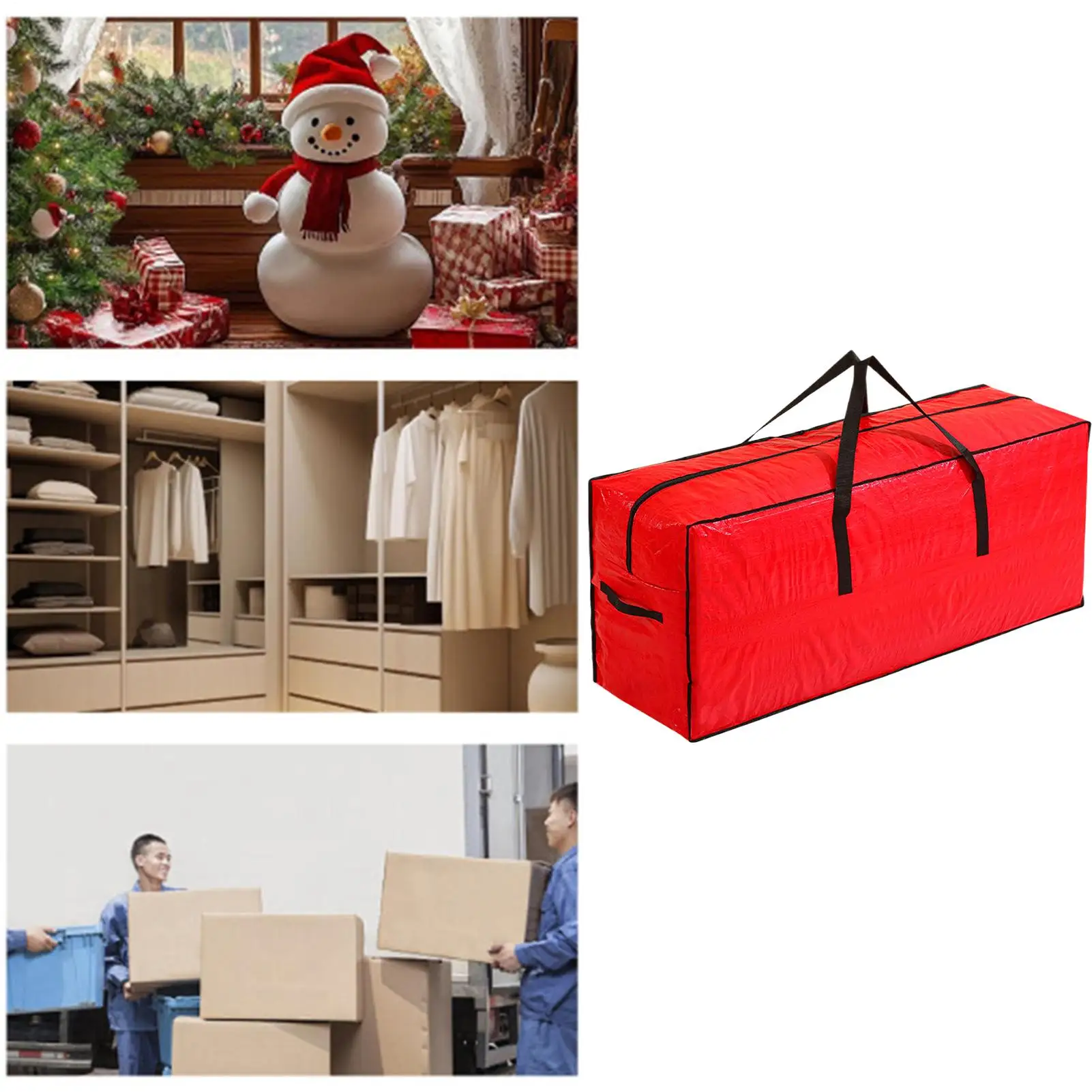 Christmas Tree Storage Bag 210D Waterproof Oxford Cloth Waterproof Christmas Bag with Handles Warehouse Storage Bags Organizer