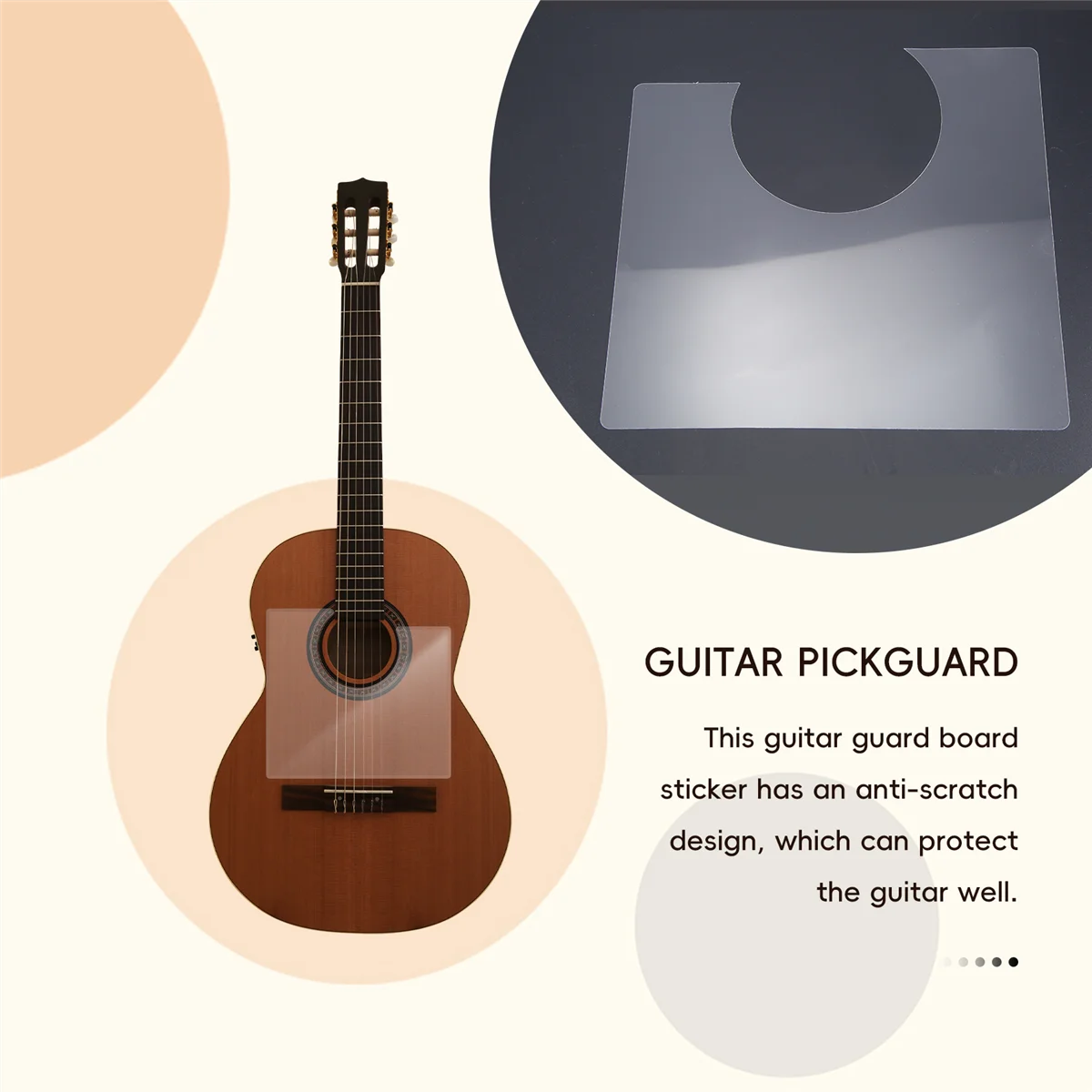 SMIEA Transparent Folk Acoustic Guitar Pickguard Anti-Scratch Classical Guard Plate for Flamenco Guitar Parts