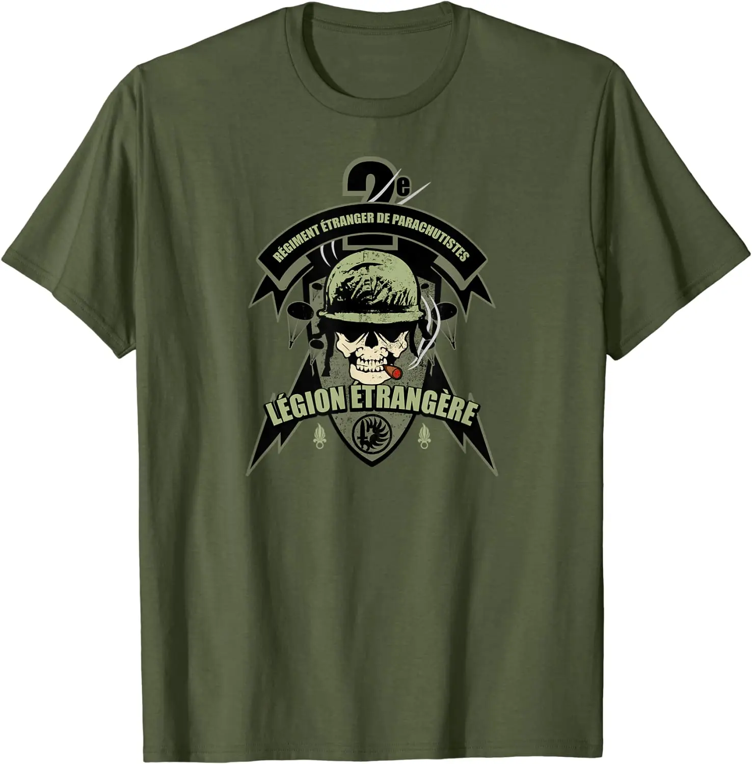 French Foreign Legion Paratrooper T Shirt. New 100% Cotton Short Sleeve O-Neck Casual T-shirts Loose Top Size S-3XL