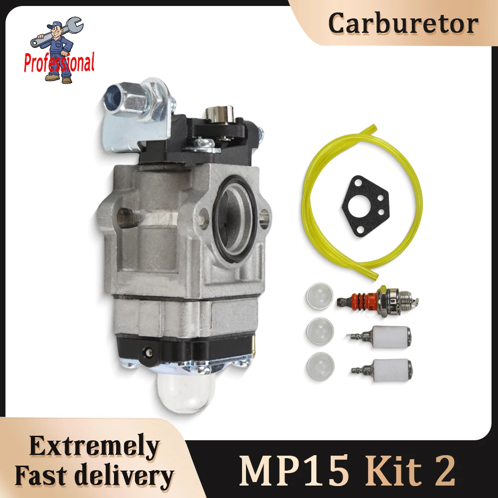

Lawn Mower Carburetor Kit For 1E40-5 MP15 43CC 52CC CG430 CG520 BC430 BC520 For Pocket Bike ATV Mower Brushcutter