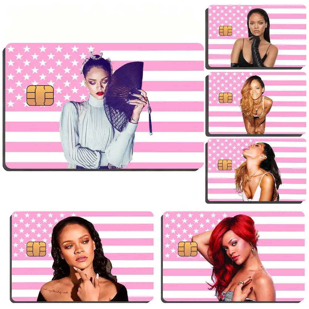 Singer R-Rihanna Waterproof Skin Sticker Bank Bus Metro Access Card Protective Film Card Sticker Girl Gift