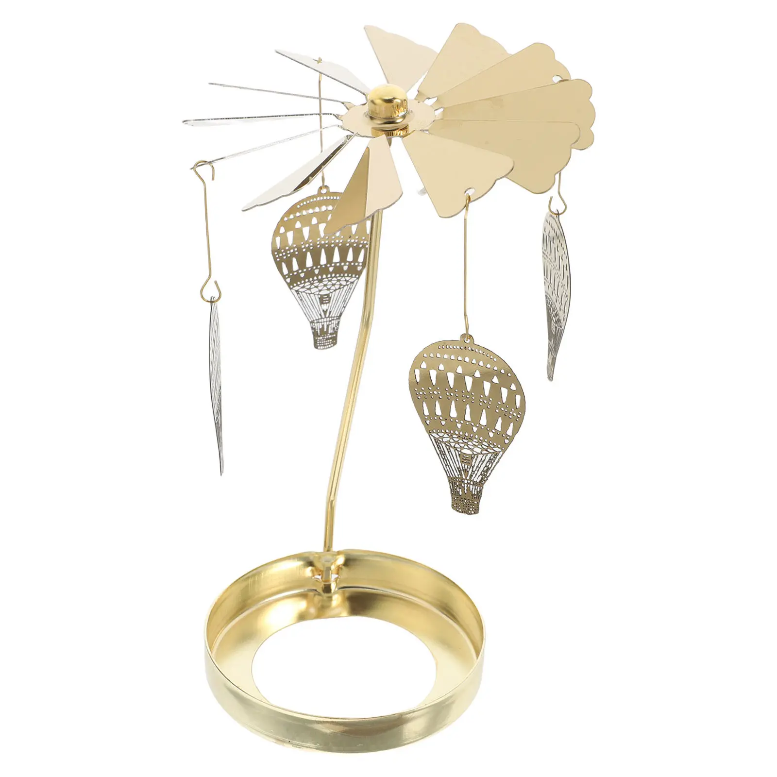 Rotating Metal Holder Spinning Tealight Stand Romantic Dining Table Centerpiece Party Decor Rotating Base view 5