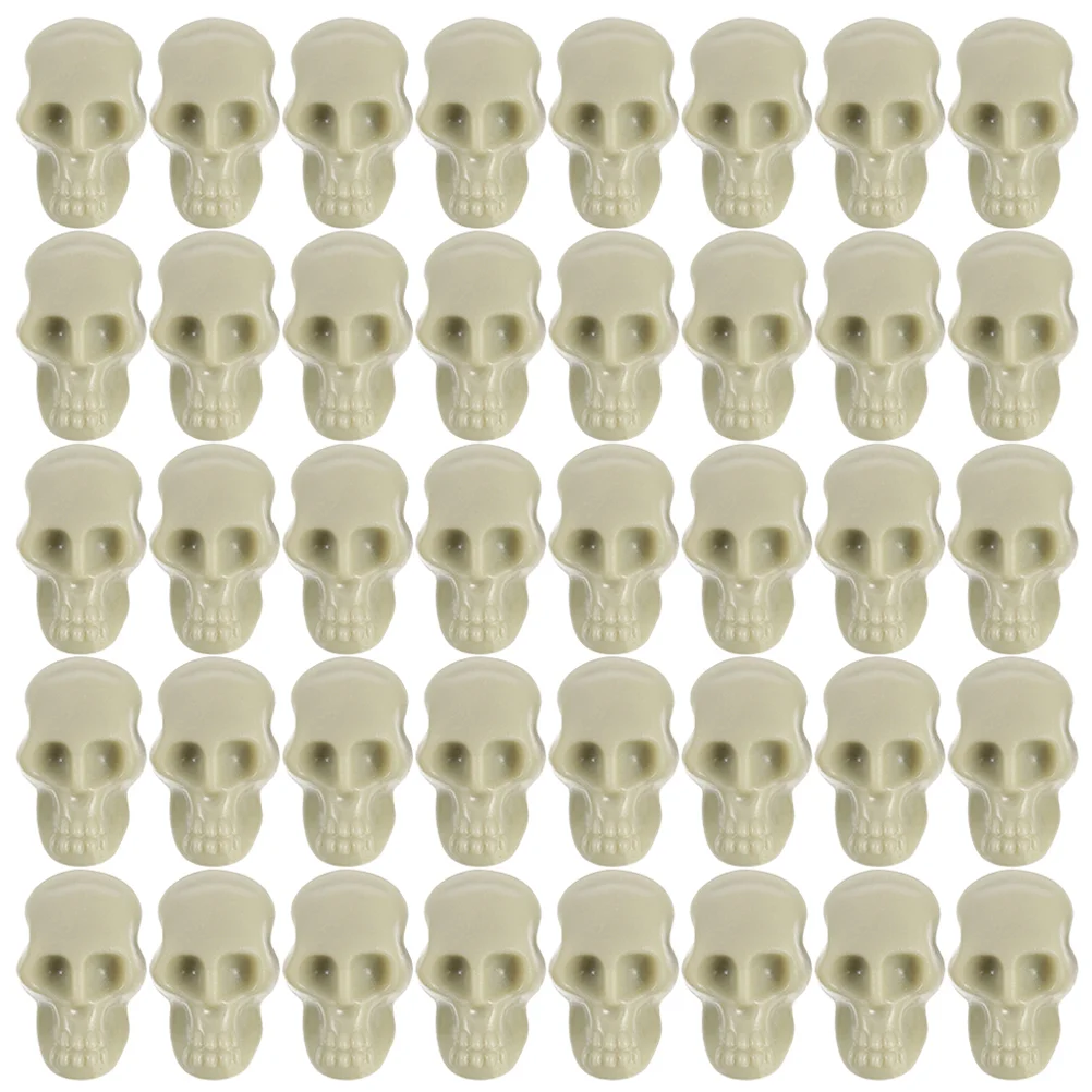 100 Pcs Mini Skulls 100pcs DIY Accessories Party Supplies Manual Halloween Model Decoration Decors Plastic