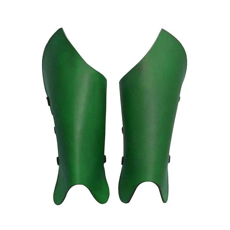 

Medieval Vintage PU Leather Leg Guard Armor Gaiters LARP Shoe Boots Cover Viking Pirate Knight Cosplay Costume Accessory Greave