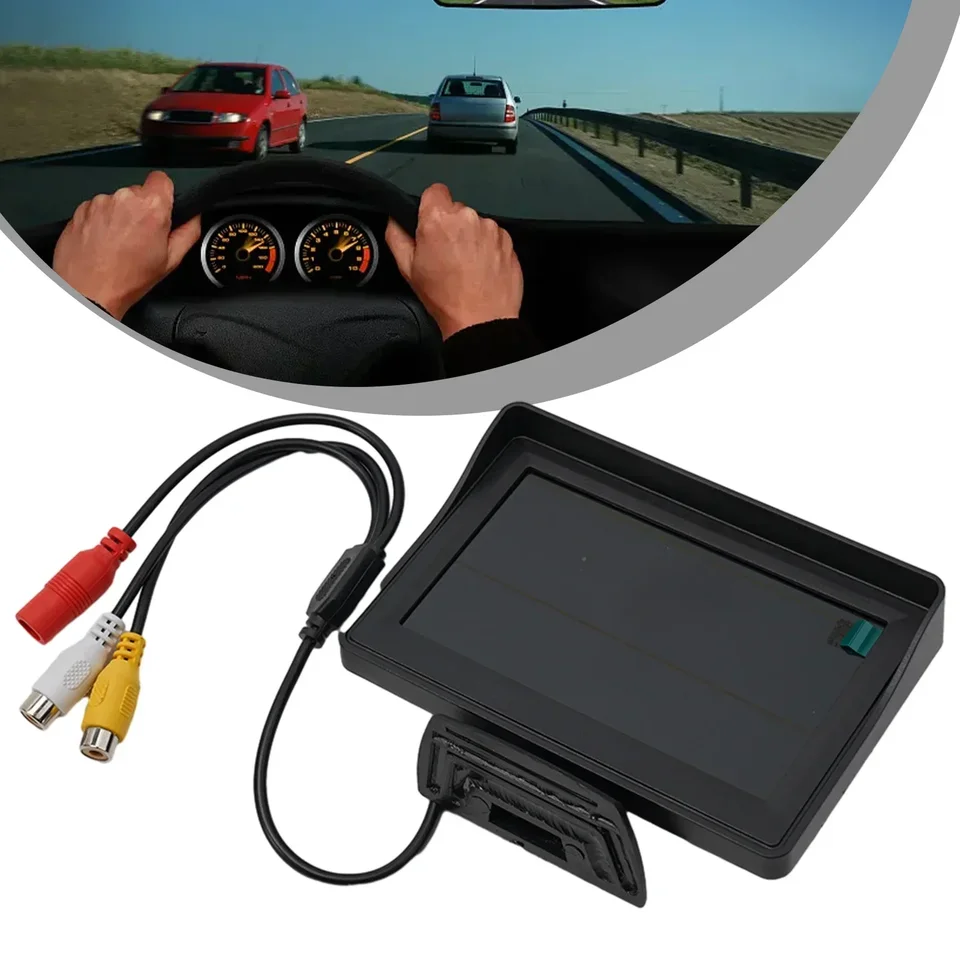 4.3-Inch Car Monitor TFT LCD 480X365 Display Rear View Screen 12V