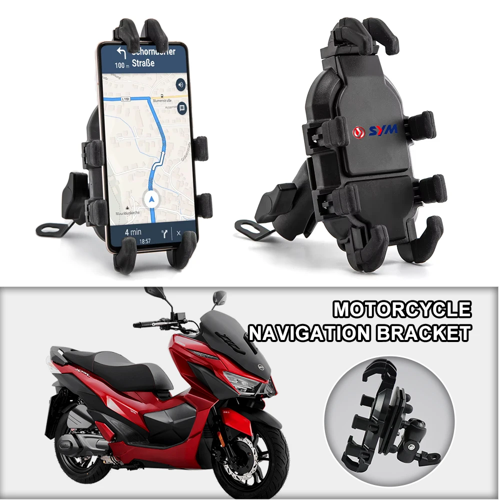 Rearview Mirror Motorcycle Phone Mount Anti-Shake Rotation Holder For SYM JOYMAX Z 125/250/300 MAXSYM JET 14 EVO TL500 Joyride