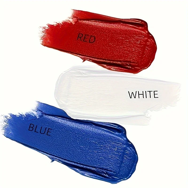 White Black Red Face Body Paint Set, 6 Brushes Included
